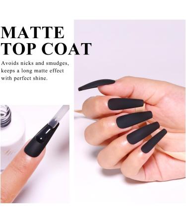 Imtiti Matte Gel Top Coat 15ML No Wipe Matte Top Coat Gel Nail Polish Matte Finish Long Lasting Soak Off UV Led for Gel Nail Polish Salon Quality Nail Manicure - Buy Online on GoSupps.com