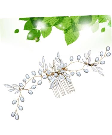 Didiseaon Bridal Hair Comb Golden Women Hair Accessories Bridal Headdress Crystal Hair Comb Goody Hair Leaf Hair Comb Womens Hair Clips Gold Hair Accessories Hairpin Wedding Miss - Buy Online on GoSupps.com