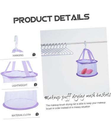 Zerodeko Beauty Egg Drying Net Makeup Brush Sponges Drying Rack Hanging Drying Hanger Drying Accessories Makeup Sponge Drying Net Drying Net Basket Fabric Sock Purple Makeup Tools - Buy Online on GoSupps.com