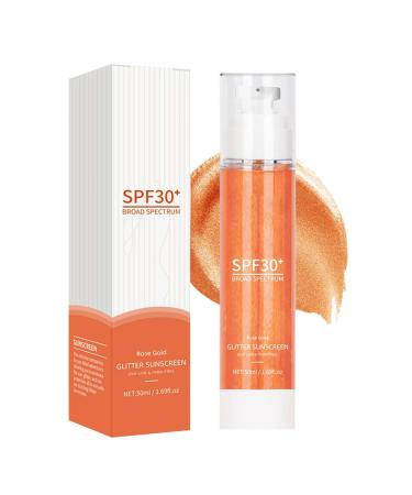 Body Glow Oil SPF 50 Broad Spectrum - Lightweight Gel Body Oil with Sheer Glow Waterproof Moisturizing Sunscreen for Body Non-Greasy Glowy Finish (103)