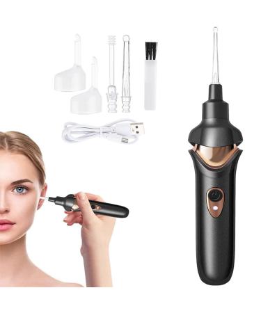 Earwax Remover with Replaceable Eartips USB Chargeable Electric Ear Aspirator Portable Ear Cleaner Tool for Deep Cleaning Suitable for Children and Adults