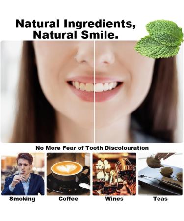 Rusoz White Stripes Teeth Whitening Strips - 28 Peroxide-Free Non-Sensitive Formula for Effective Home Whitening | Mint Flavor for Stain Removal & Brightening - Buy Online on GoSupps.com