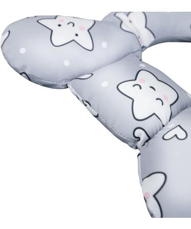 Baby Car Seat Travel Neck Pillow - Infant Head Support Cushion with Cute Cartoon Design - U-shaped Soft Head Neck Protector for Pushchair, Stroller & Car Seat - Five-pointed Star Design - Buy Online on GoSupps.com