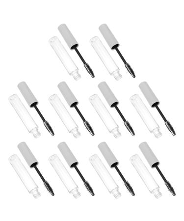 Healeved 10pcs Eyelash Tube Eyelash Mascara Eyelash Wand Tube Mascara Bottles Empty Cosmetic Plastic White