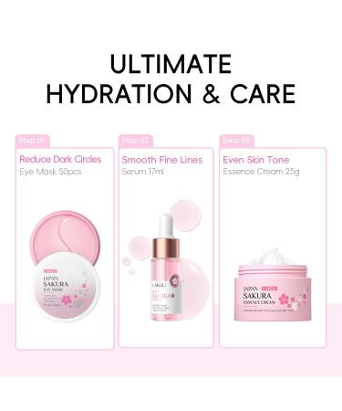 Japan Sakura Facial Skincare Set - 13PCS Hydrating Gift Set for Teenage Girls & Women | Serum Cream Eye & Lip Masks - Buy Online on GoSupps.com