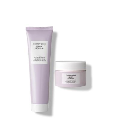 Comfort Zone Remedy Soothing Face Cleanser & Cream Duo with Defense Cream (30ml) and Nourishing Cream To Oil Cleanser (150ml) Nourishing and Fortifying Routine for Sensitive Skin (2 Piece Set)