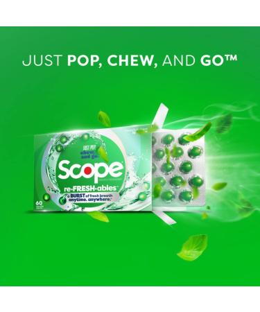 Scope Refreshables On-The-Go Chewable Capsules - Powerfully Fresh Spearmint (60ct) - Buy Online on GoSupps.com
