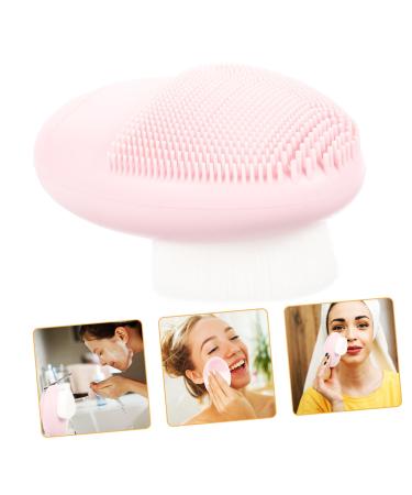Silicone Makeup Brush Facial Cleaning Brush Face Makeup Silicone Facial Cleansing Brush Face Cleaner Brush Soft Bristle Cleaning Brush Makeup Pink Scrub Manual Miss