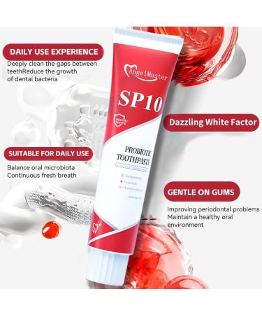 AngelMaster SP-10 Probiotic Whitening Toothpaste 3.53 Ounces Teeth Stain Removal (3.53(Pack of 2)) 3.53 Ounce (Pack of 1) - Buy Online on GoSupps.com