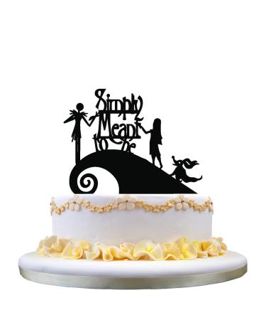 Jack and Sally Simply Meant To Be Wedding Cake Topper Jack and Sally cake topper