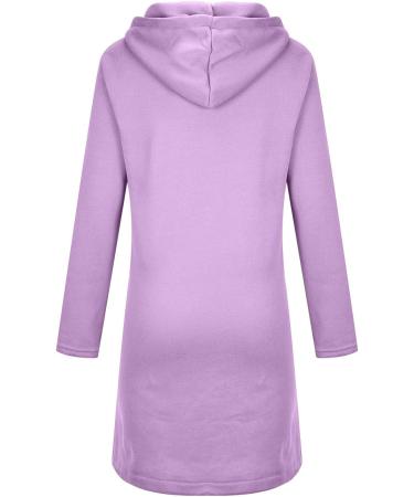 Yihaojia Hoodies for Women Fleece Zip Up Long Winter Jacket Irregular Hem Oversized Sweatshirt Fall Clothing Trendy 2024 Purple#79 Large - Buy Online on GoSupps.com