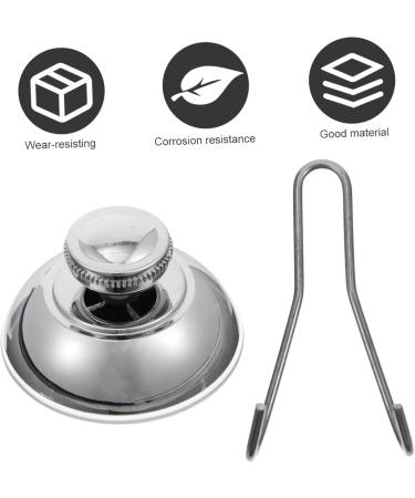 Alipis 1pc Hook up Heavy Duty Coat Hangers Suction Cup Hook Wall Key Hanger Suck Cup Hook Metal Work Towel 7X6CM Silver - Buy Online on GoSupps.com