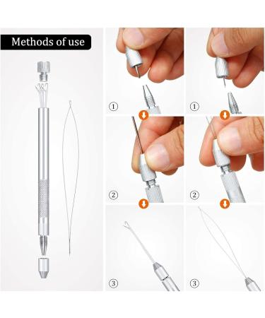 Hair Extension Tools Alloy Threader Pulling Hook Loop for Professional Hair Styling Accessory Practical Design Portbale Suitable Women Girls Hair Makeup(Gold) - Buy Online on GoSupps.com