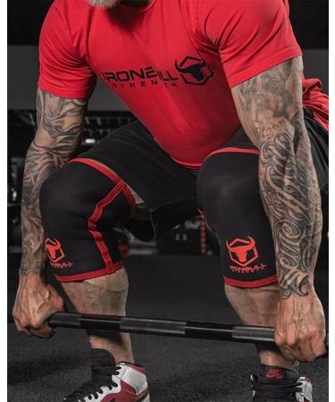 Iron Bull Strength Knee Sleeves (7mm) - X-Large Compression for Powerlifting Squats & Gym Support - Buy Online on GoSupps.com