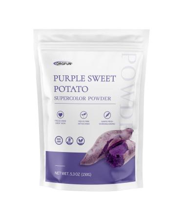 ORGFUN Purple Sweet Potato Powder, 100% Natural Ube (Purple Yam) Powder, Locally Sourced, No Additives Gluten Free 5.3 Oz