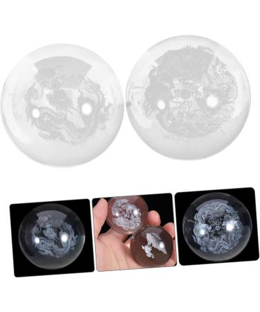 Partykindom Hand Massager - 2 Healthy Glass Massage Balls & Hand Rolling Devices for Stress Relief & Exercise - Buy Online on GoSupps.com