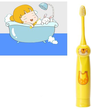 FafeICY Electric Toothbrush for Kids - Waterproof 6000 RPM Yellow Tiger Design | Best Tooth Cleaning Gift - Buy Online on GoSupps.com