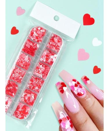 Manicure Accessories Nail Art Shiny Mixed Glitter Flakes Nail Art Sequins Nail Decoration Valentine's Day(style2) - Buy Online on GoSupps.com