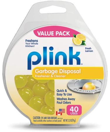 Plink Garbage Disposal Cleaner, Freshener & Odor Removing Balls, Easy to Use, Fresh Lemon Scent, 40 Count (PLM40N) 40 Count (Pack of 1) - Buy Online on GoSupps.com