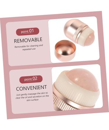 Housoutil Volcanic Stone Beauty Roller Set Facial Massage Tool for Oil Absorption & Glowing Skin Pink Jade Roller for Face & Eyes Best International Shipping - Buy Online on GoSupps.com