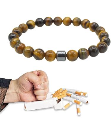 Quit Smoking Bracelet for Men | Triple Power Therapeutic & Anti-Anxiety Volcanic Rock Bracelet - Buy Online on GoSupps.com