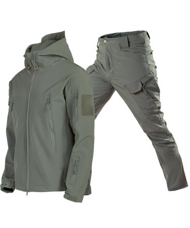 Hanxiulin men training suits long jogging suit sports suit cotton training suits autumn and winter leisure clothes leisure suit training suit house suit sweat jacket gray xxl
