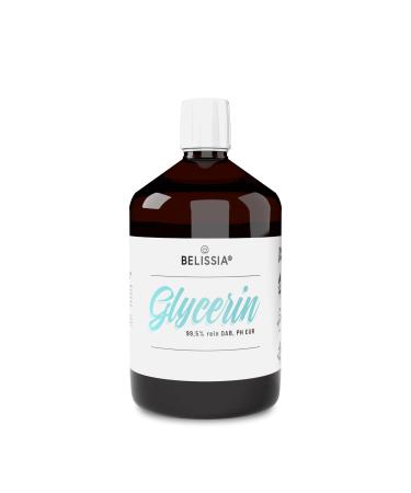 Belissia glycerin 0.5l 99.5% - high -purity glycerin in pharmaceutical quality made in Germany - VG glycerin liquid E422 500ml - 100% natural vegan 0% additives 500ml VG