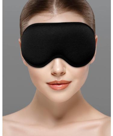 Hochoek 3D-Sleep-Mask Eye-Mask Eyeshade Eye-Cover - Deepened Groove One-Piece Hollow Wing for Nose (Black) - Buy Online on GoSupps.com