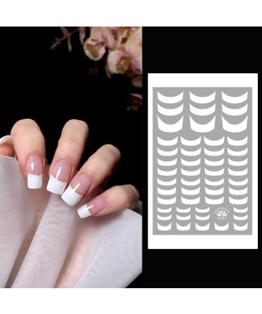 White French Tips Guide Nail Stickers Simple Fingertip Decorations Decals K0M0 Supp Stickers Adhesive Nail - Buy Online on GoSupps.com