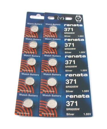 #371 Renata Watch Batteries 10Pcs