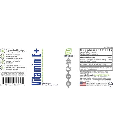 Zemvelo Eye Vitamins | Vitamin E+ for Eye Health Muscle Recovery Cognitive Function & Healthy Aging | 30 Day Supply - Buy Online on GoSupps.com