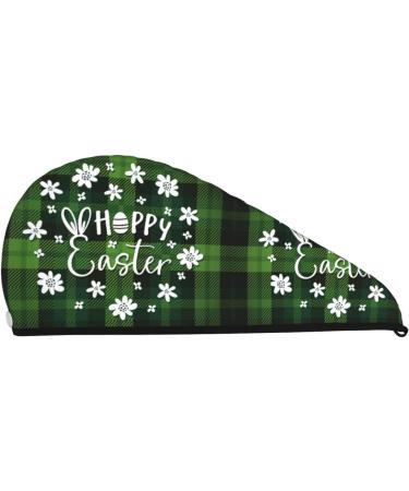 Happy Easter Microfiber Hair Towel | Super Absorbent Coral Velvet Wrap for Women | Quick Dry Hair Cap for Long Curly & Thick Hair - Buy Online on GoSupps.com