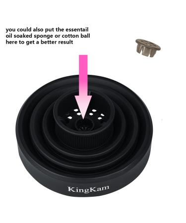Universal Collapsible Hair Dryer Diffuser for Travel - KingKam-Black - Buy Online on GoSupps.com