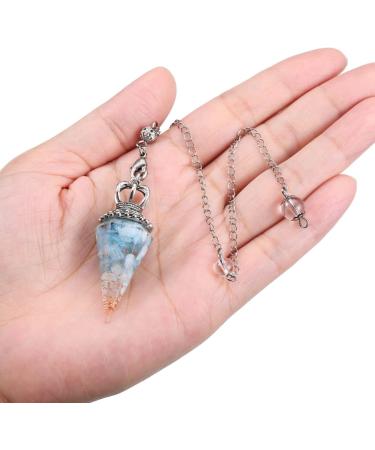 JOVIVI Aquamarine Crystal Pendulum - Dowsing & Healing Tool for Reiki, Meditation & Wicca - Buy Online on GoSupps.com