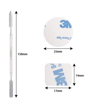 Allwon 100Pcs Metal Stickers for Magnetic Palette + Depotting Spatula - Round and Square Shapes | Empty Eyeshadow Makeup Palette Accessories - Buy Online on GoSupps.com