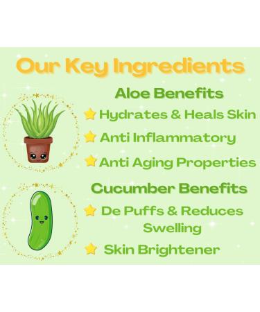 Organic Aloe & Cucumber Eye Gel Masks - De-Puff & Soothe Tired Eyes Hydrate Dark Circles Anti-Aging All Natural 30 Pairs - Buy Online on GoSupps.com
