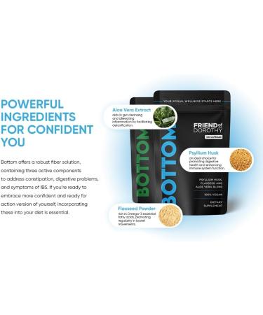 Bottom Fiber Supplement for Effortless Prep Time - Helps Promote Digestive Regularity - Psyllium Husk Based - for Men Who Bottom 120 Capsules 120 Capsules per Pack - Buy Online on GoSupps.com