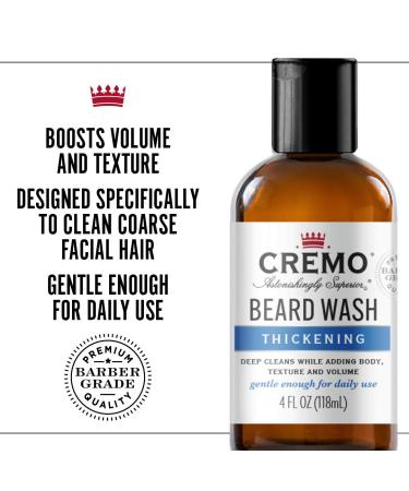 Cremo Beard Wash Thickening 4 fl oz | Ultimate Clean & Volume for Beards - Buy Online on GoSupps.com