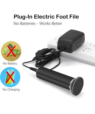 Electric Foot Callus Remover (Speed Adjustable) with 60pcs Replacement Pads Professional Pedicure Foot File Sander Tool for Women Men Dead Dry Hard Skin Removal (Black) - Buy Online on GoSupps.com