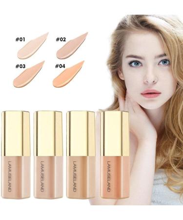 4 Colors Mini Face Concealer Full Coverage Liquid Concealer Waterproof Smooth Matte Creamy Concealer Foundation Base Suit for All Skin Facial Eye Dark Circles Spot Makeup - Buy Online on GoSupps.com