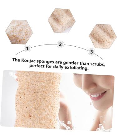 minkissy 1pc Face Wash Makeup Removal Cloth Natural Sponge Skin Cleaning Sponge Exfoliating Face Sponge Natural Sea Sponge Makeup Removal Sponge Cleansing Face Pad Miss - Buy Online on GoSupps.com
