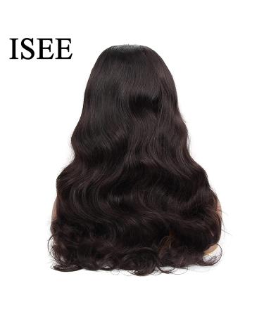 ISEE Hair 22 Inch Transparent Body Wave Human Hair Lace Front Wig - 250% Density, Pre-Plucked with Baby Hair - Natural Color, for Black Women - Buy Online on GoSupps.com