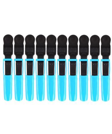 Hairdressing Clip For Women Plastic Clamp Hair Styling Non Slip Clips Grip Accessory (10 pcs-Blue)