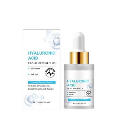 Hyaluronic Acid Facial Serum Plus Intense Hydrating Serum with Panthenol Helps Skin Feel Plump Smooth & Refreshed 30ml / 1 fl oz