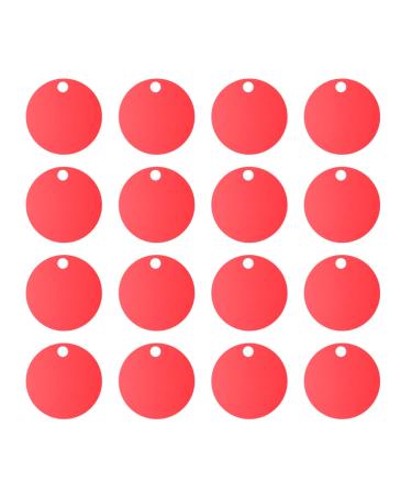 Milists 25 pieces stamp blank blank tags aluminum alloy round day with hole pets blank day traction rope trailer accessories for puppies pet diy request 3. 5cm/ 1. 4in (red)