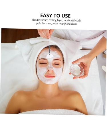 DRESSOOS Beauty Facial Brush Bowl Fan Applicator for Peel Makeup Mud Brushes Facial Tool Creamy Blush Scraper Beauty Tools Body Butter Care White Nursing Kit - Buy Online on GoSupps.com