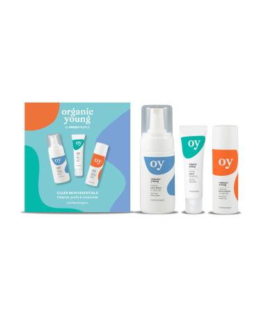 Green People Teen Skincare Set | Skincare Set for Teenagers Girls & Boys | Face Wash Serum & Moisturiser | Spots & Blemishes | Preppy Skincare | Gift for Teen Pre-teen & Tween | Cruelty-Free & Vegan