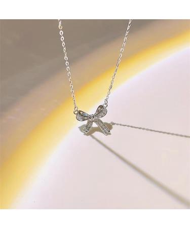 KUAIYIJU Butterfly Necklace with Rhinestone Bow - Stylish Gold Accessory for Women & Girls - International Shipping - Buy Online on GoSupps.com