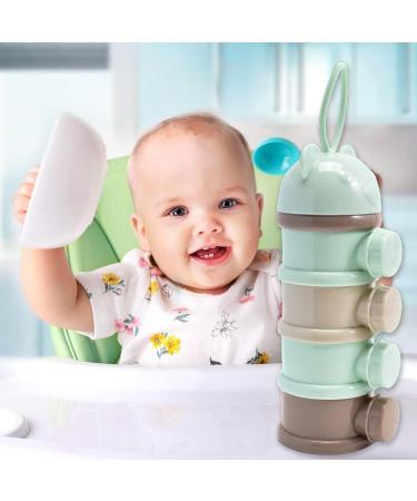 Baby Milk Powder Milk Powder Dosing Box 4 Compartments Milk Powder Box for Baby Portable Food for Fruits Snacks and Nuts - Buy Online on GoSupps.com