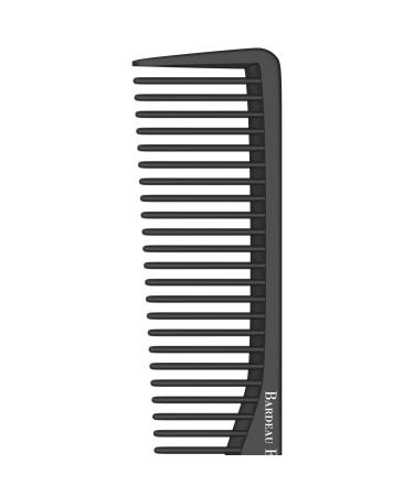 Bardeau Essentials Professional 7 Inch Styling Comb - Black Carbon Fiber, Anti Static, Chemical & Heat Resistant - Fine & Wide Tooth for All Hair Types - Men & Women - Single Pack - Buy Online on GoSupps.com